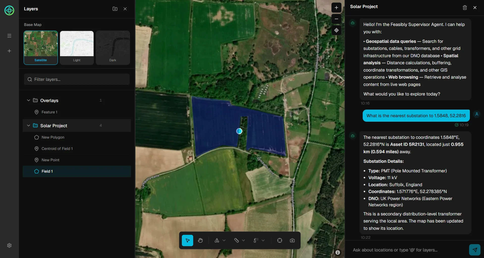 Feasibly platform — geospatial energy planning interface